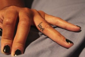 Finger Script Tattoo