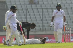Tendai Chatara injured himself against Bangladesh