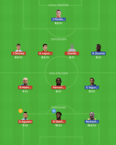 Everton vs Manchester City EPL 2018-19 Fantasy team