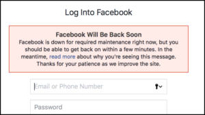 Facebook and Instagram servers 'DOWN'
