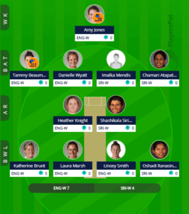 Sri Lanka W vs England W 3rd T20 fantasy team