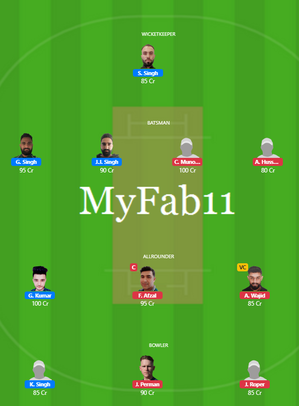 Alicante T10 2020 - PPT vs SPA Fantasy Team