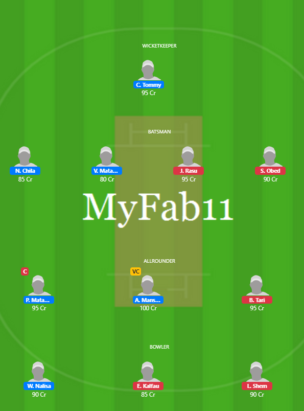 Vanuatu T10 2020 - MTB vs MFE Fantasy Team