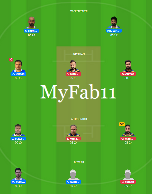 St Gallen T10 2020 - OLCC vs POCC Fantasy Team