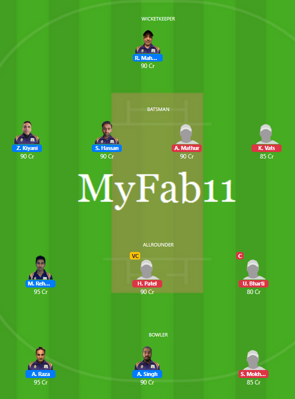 Stockholm T10 2020 - SIG vs STO Fantasy Team