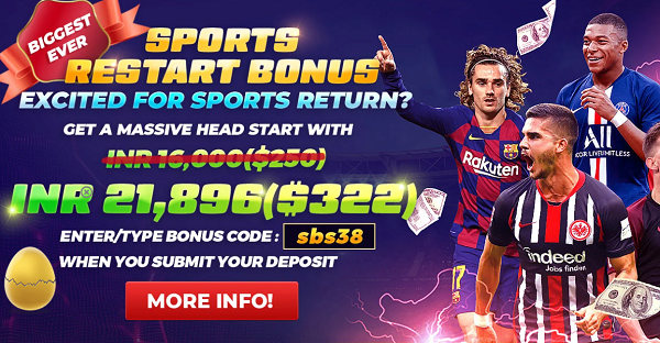 Grab Biggest Ever Sports Restart Bonus on 12Bet!