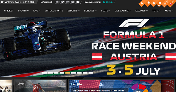 Bet on 2020 Austrian Grand Prix on 1xBit!