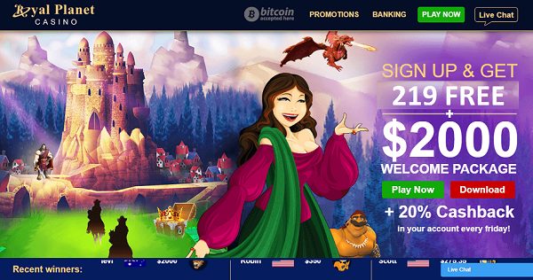 EXCLUSIVE: Get 219 FREE Bonus on Royal Planet Casino