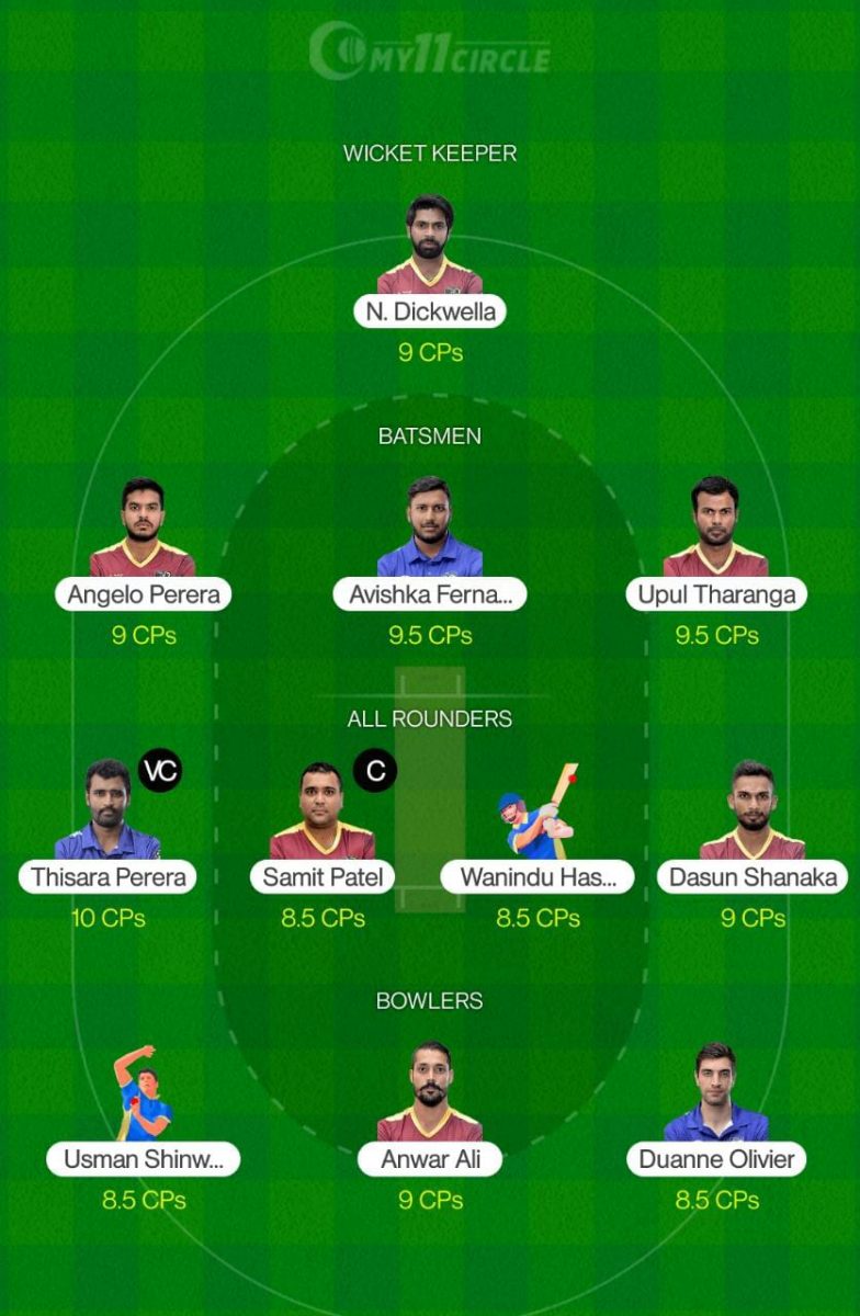 DV vs JS Dream11 Team - LPL 2020 Semi Final