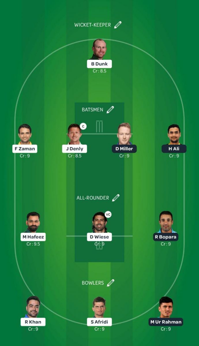 LAH vs PES Dream11 Team - PSL 2021