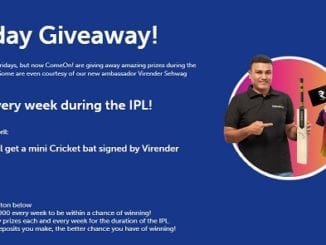 Win FREE Signed Bats by Virender Sehwag on ComeOn