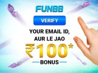 Verify Your Email And Get Rs.100 FREE On Fun88
