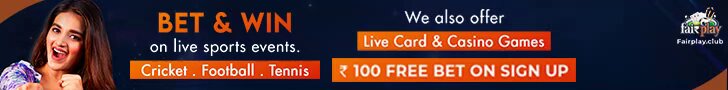 Register and get Rs.100 FREE BET on Fairplay Club
