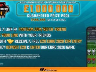 FREE Entry Into EURO 2020 £1M League on FanTeam