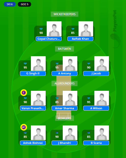 GOZ vs SKI Dream11 Team - Malta T10 2021