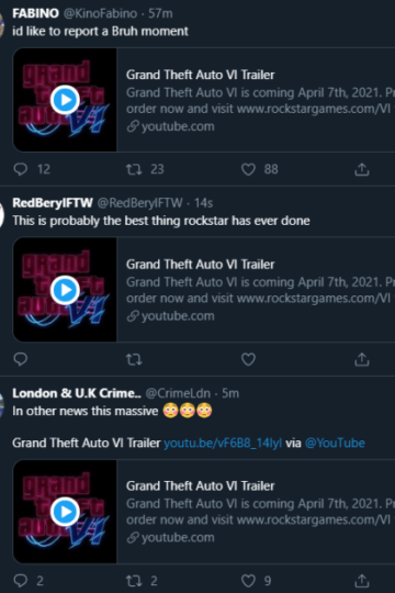 Reactions to GTA VI fake trailer