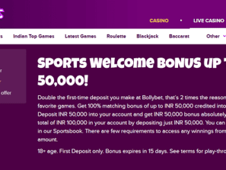 50,000 Bonus On Bollywood Themed Betting Site