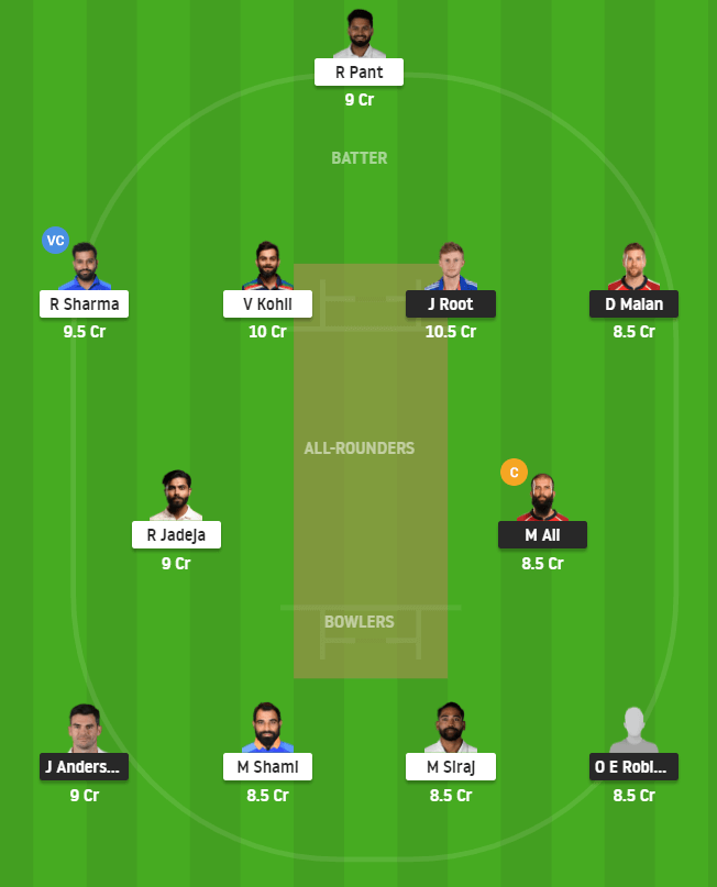 ENG vs IND Dream11 Predictions - 3rd Test 2021