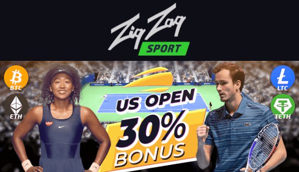 US Open 2021: Special 30% Betting Bonus on ZigZag