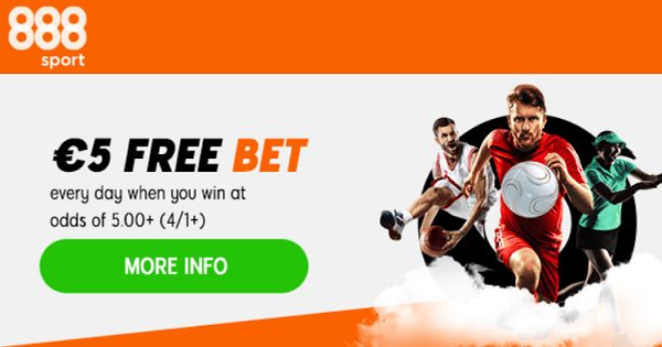 888Sport - FREE BET On Win Of Odds 5.0 Or More