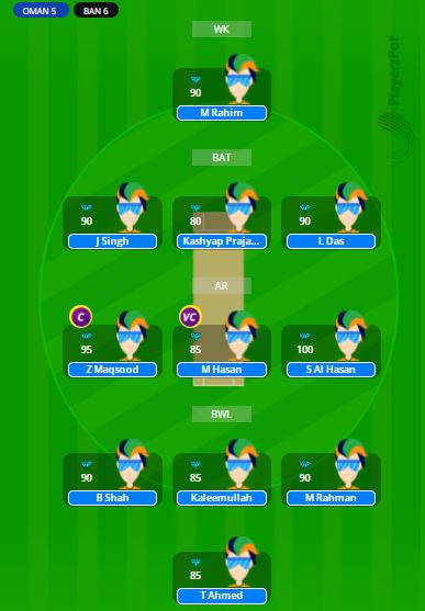 OMN vs BAN Dream11 Team - T20 World Cup 2021