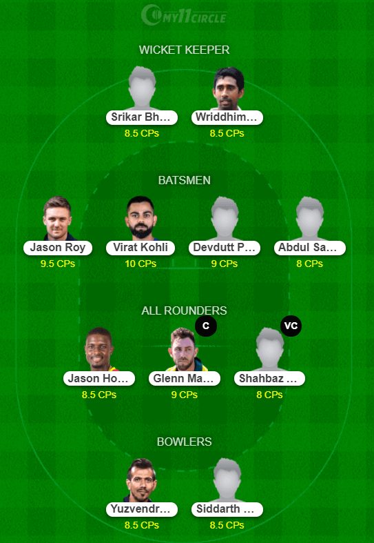 BLR vs SRH Dream11 Predictions - IPL 2021