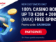 €200 Casino Bonus + 200 Free Spins on MarathonBet