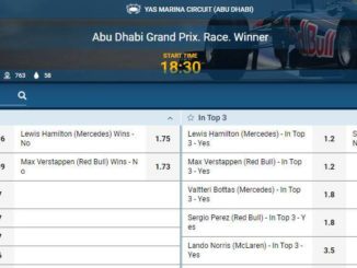 1.96 Odds on Hamilton to Win 2021 Abu Dhabi GP