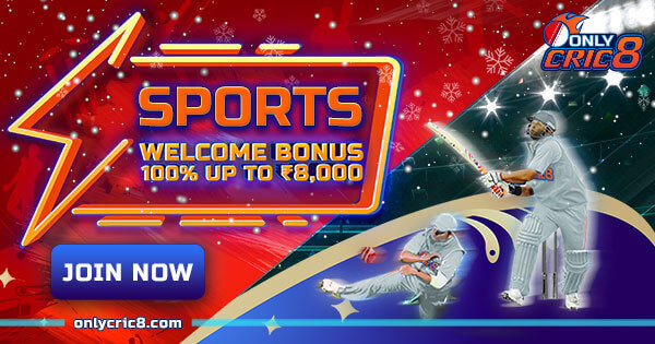 Signup To OnlyCric8 And Get ₹8,000 Sports Bonus