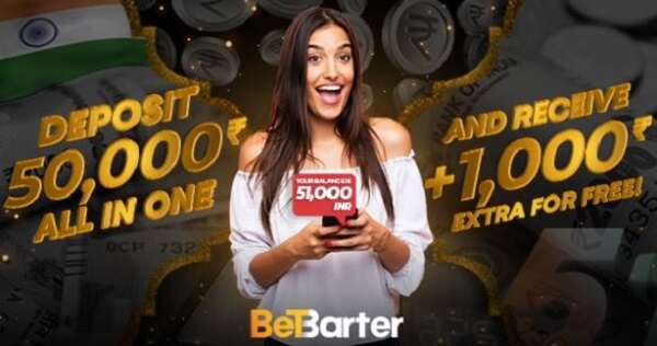 BetBarter - Deposit ₹50,000 and Get ₹1,000 FREE