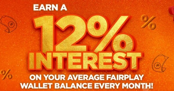 Now Earn 12% Interest on FairPlay Club Wallet Balance