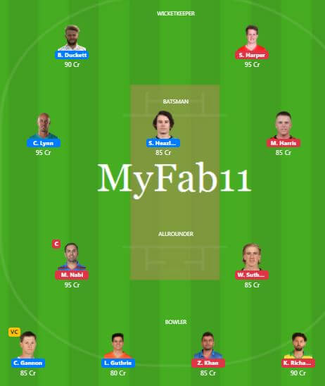 HEA vs REN Dream11 Predictions - BBL 2021/22