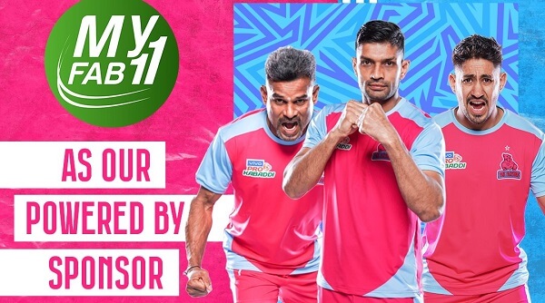 MyFab11 is 'Powered By' Sponsor of Jaipur Pink Panthers