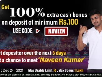 Deposit on MyFab11, Meet PKL Star Naveen Kumar Goyat