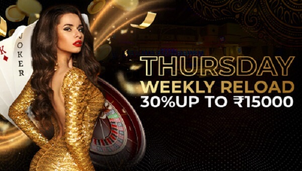 Up to ₹15,000 Thursday Reload Bonus on Casino Ivanka