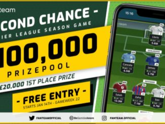 Play £100k Fantasy Premier League SECOND CHANCE on FanTeam