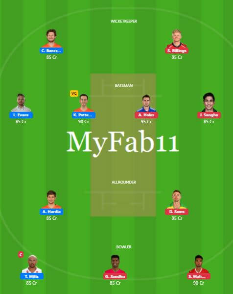 SCO vs THU Dream11 Predictions - BBL 2021/22 