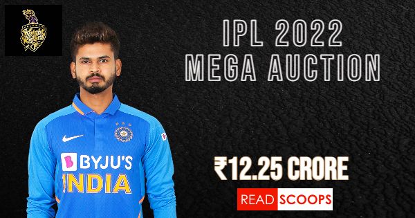 IPL 2022 Auction - Shreyas Iyer Bags ₹12.25 CR Contract