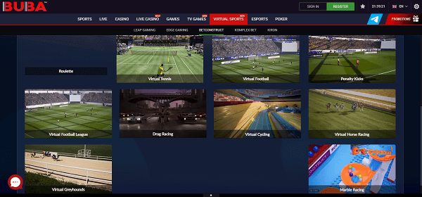 Virtual Sports Betting Only on Buba Games