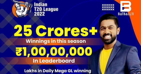 IPL 2022 - Win From ₹1 Crore Leaderboard on Batball11