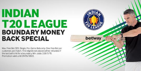 IPL 2022 - Boundary Money Back Special on Betway