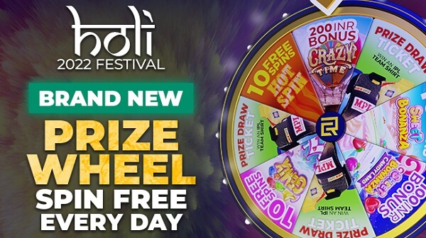 Spin Holi 2022 Prize Wheel And Win DAILY on Club Riches