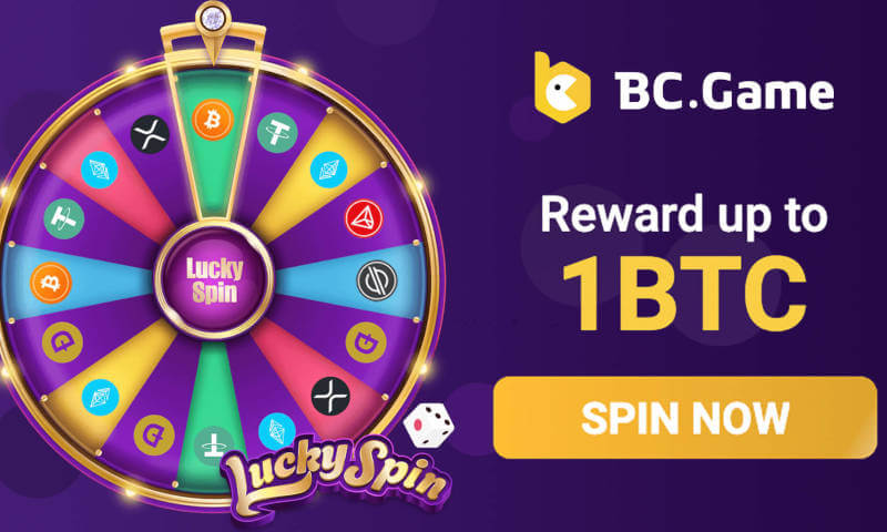 Mainkan Lucky Spin Harian di BC.Game dan Menangkan Hingga 1 BTC!