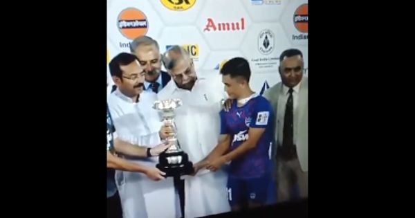 WATCH: Bengal Governor La Ganesan Pushes Sunil Chhetri