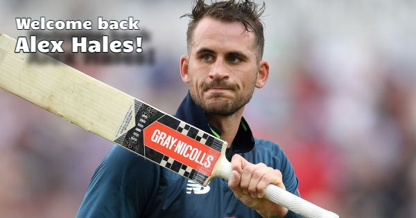 Alex Hales Gets International Recall; Ends 3-Year Exile