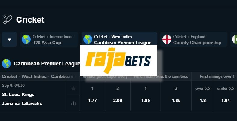 CPL 2022 Betting Only on Rajabets.com