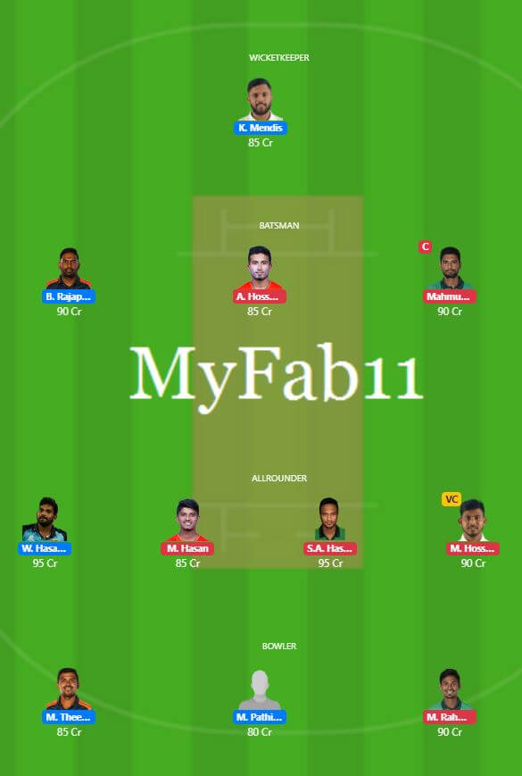 SL vs BAN Dream11 Predictions - Asia Cup 2022