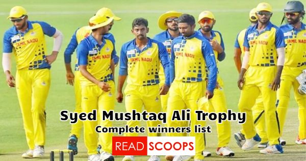 Daftar Pemenang Trophy Syed Mushtaq Ali Lengkap