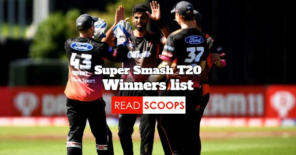 Complete Super Smash T20 (Men's) Winners List