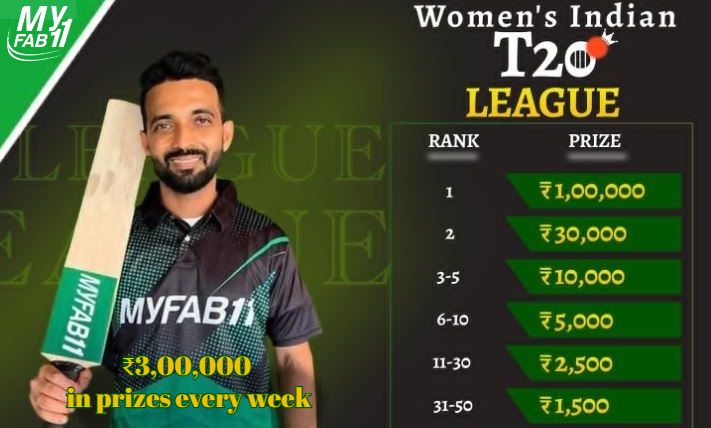 WPL 2023 - ₹3 Lakh Weekly Leaderboards on MyFab11